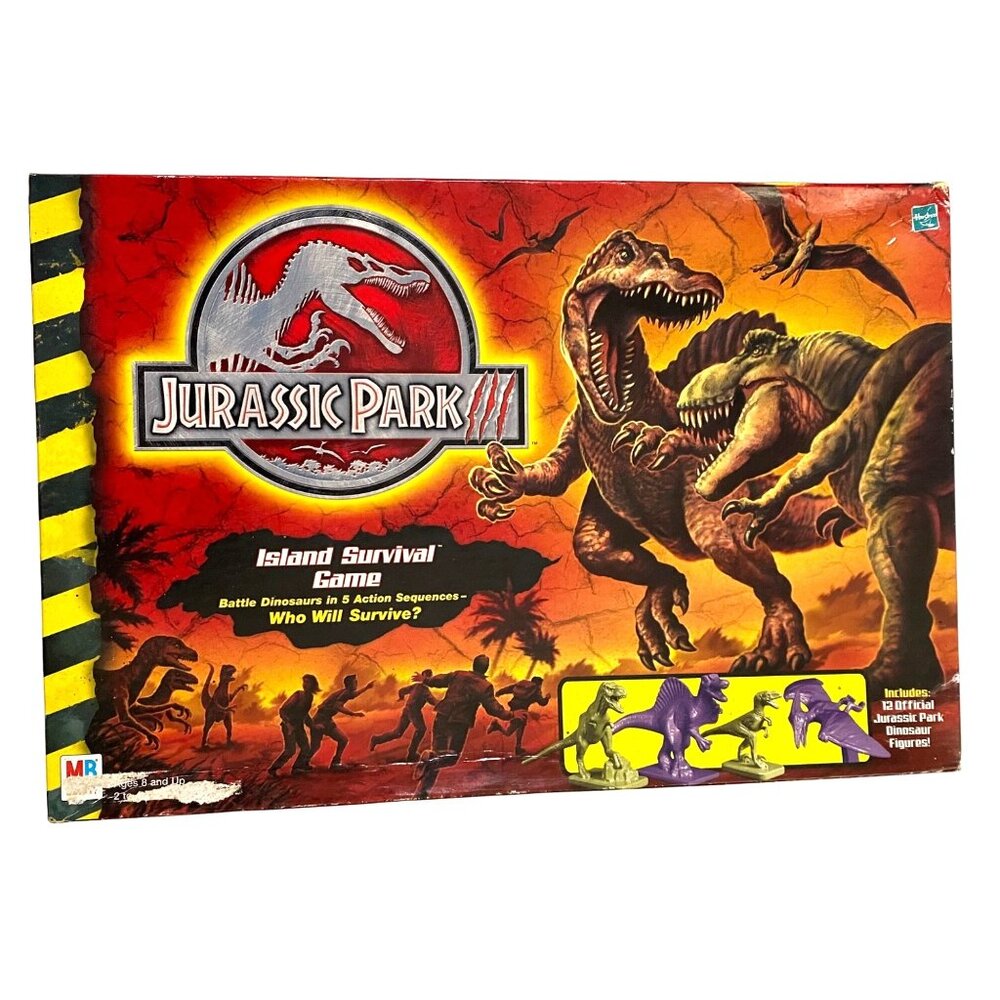 Jurassic Park III Island Survival Board Game 40197 Incomplete